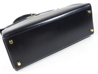 Lot 55 - An Hermes Kelly handbag, 2000, in black...