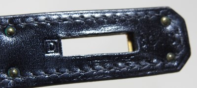 Lot 55 - An Hermes Kelly handbag, 2000, in black...