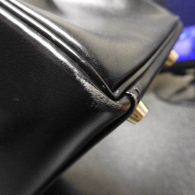 Lot 55 - An Hermes Kelly handbag, 2000, in black...
