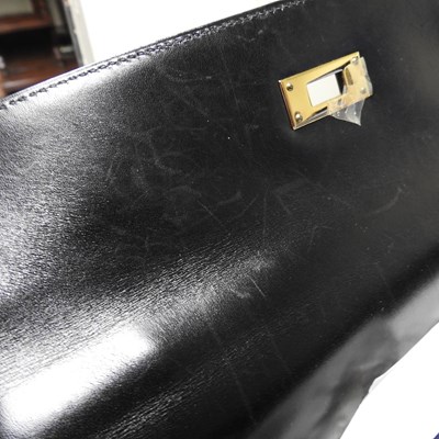 Lot 55 - An Hermes Kelly handbag, 2000, in black...