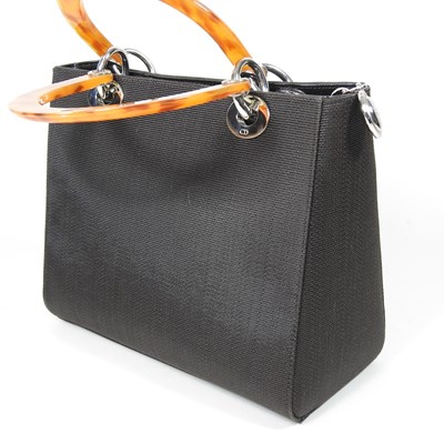Lot 28 - A Christian Dior medium Lady Dior bag, in dark...