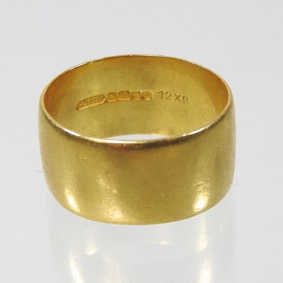 Lot 2 - A 22 carat gold wedding band, 12g, size V