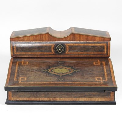 Lot 21 - A 19th century rosewood, marquetry and cut...