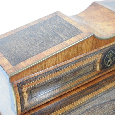Lot 21 - A 19th century rosewood, marquetry and cut...