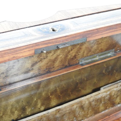 Lot 21 - A 19th century rosewood, marquetry and cut...