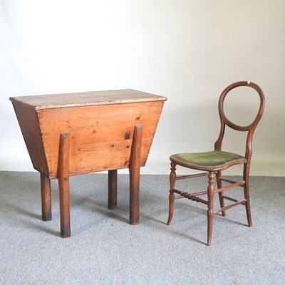 Lot 358 - A 19th century pine dough bin, together with a...