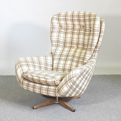 Lot 475 - A 1970's Swedish Mobler check upholstered...