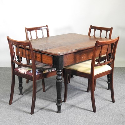 Lot 374 - A Victorian dining table, on turned legs,...