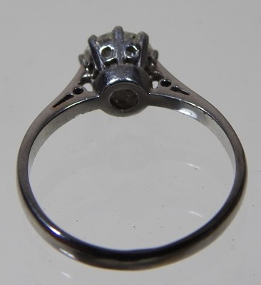 Lot 30 - An 18 carat white gold solitaire diamond ring,...