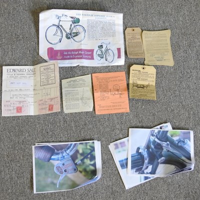 Lot 121 - A 1950's Raleigh gentleman's bicycle, together...