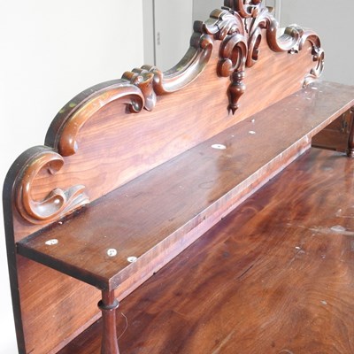 Lot 153 - A Victorian mahogany chiffonier, with a shaped...