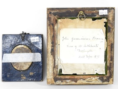 Lot 20 - English School, 19th century, a miniature head...