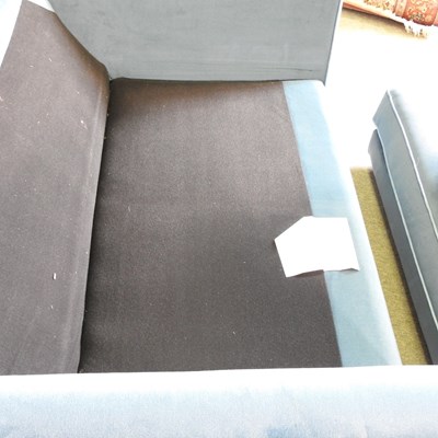Lot 12 - A Sofology blue upholstered sofa, with loose...