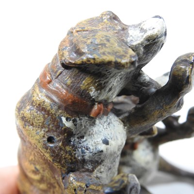 Lot 18 - A 19th century painted metal model of two...