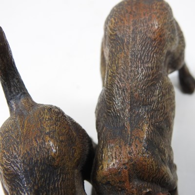 Lot 18 - A 19th century painted metal model of two...
