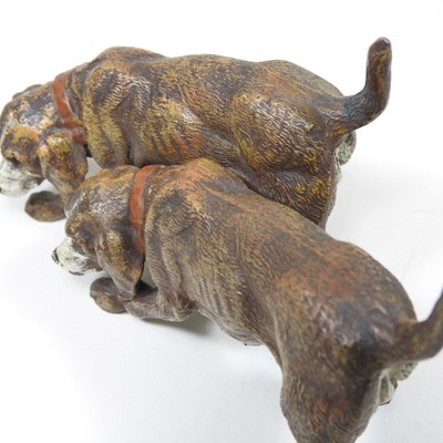 Lot 18 - A 19th century painted metal model of two...