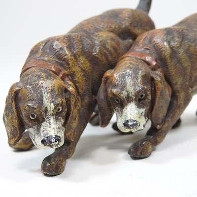 Lot 18 - A 19th century painted metal model of two...