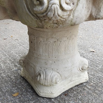 Lot 44 - A cast stone four tier garden fountain, of...