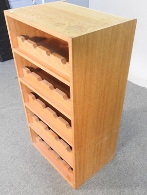 Lot 25 - A modern five tier hardwood wine rack
