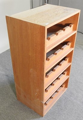 Lot 25 - A modern five tier hardwood wine rack