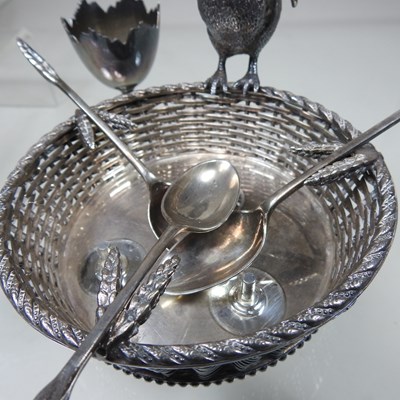 Lot 24 - A Victorian silver plated novelty egg cruet,...