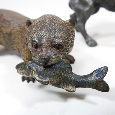 Lot 49 - An Austrian cold painted bronze model of an...