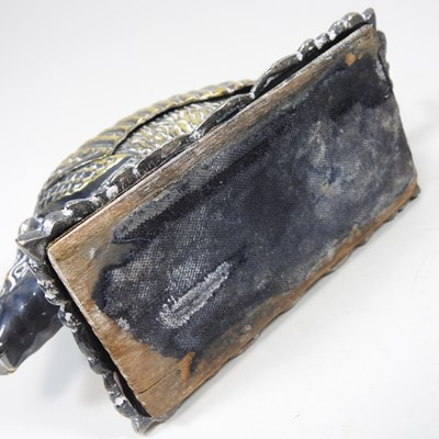 Lot 37 - A 19th century brass novelty inkwell, in the...