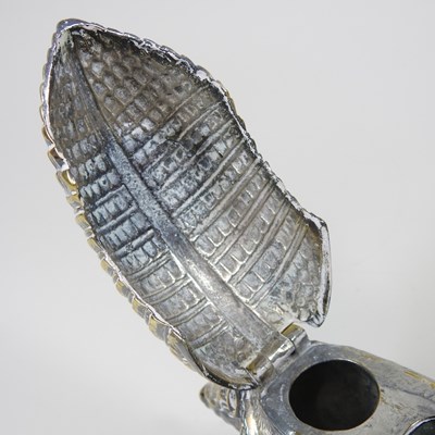 Lot 37 - A 19th century brass novelty inkwell, in the...