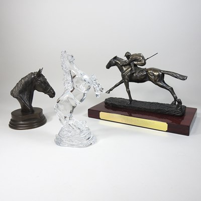 Lot 122 - A Waterford crystal model of a rearing horse