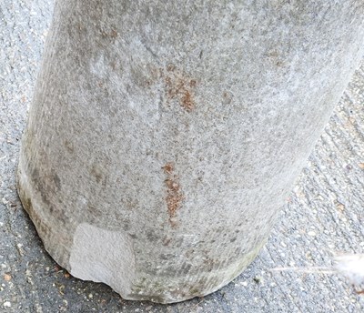 Lot 7 - A cast stone staddle stone, 72cm high