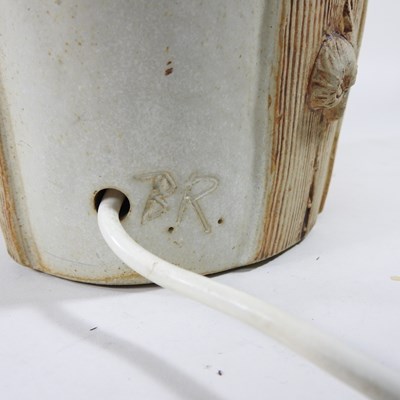 Lot 49 - A Bernard Rooke pottery table lamp base,...