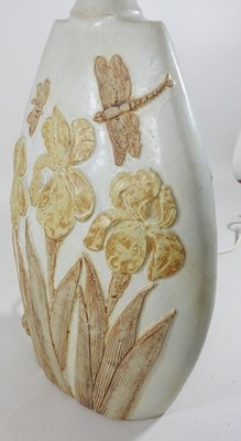 Lot 49 - A Bernard Rooke pottery table lamp base,...