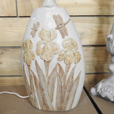 Lot 49 - A Bernard Rooke pottery table lamp base,...