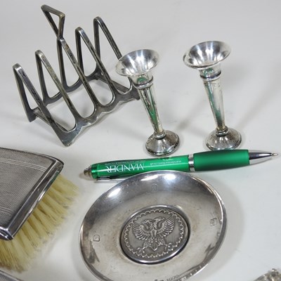 Lot 46 - A pir of mid 20th century silver backed...