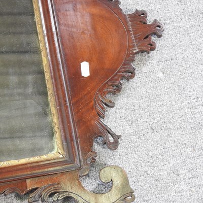Lot 71 - A George III mahogany fret carved parcel gilt...