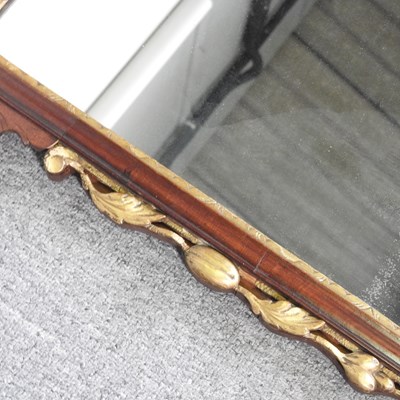 Lot 71 - A George III mahogany fret carved parcel gilt...