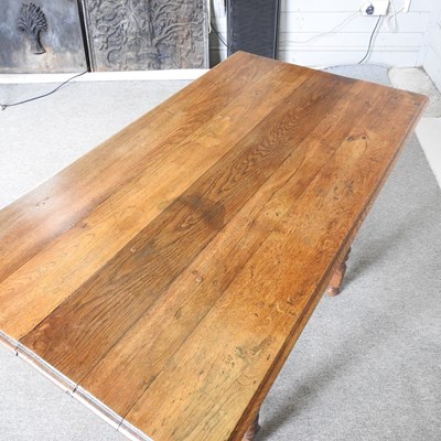 Lot 109 - An early 20th century French oak side table,...