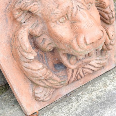 Lot 23 - A terracotta garden fountain, in the form of a...