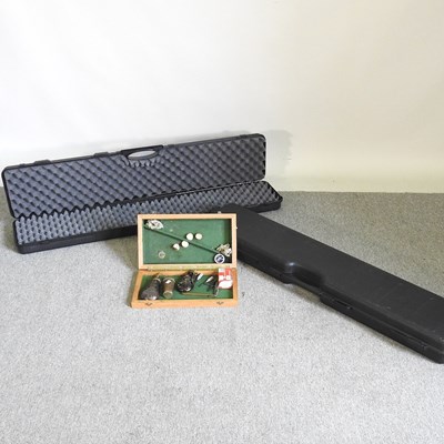 Lot 309 - Two modern shotgun cases, 121cm long, together...
