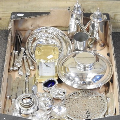 Lot 177 - A collection of silver plated items, to...