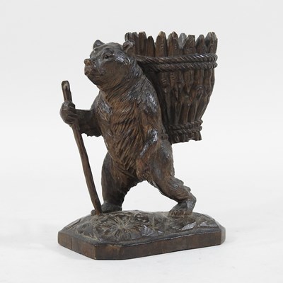 Lot 33 - A 19th century Black Forest carved wooden...