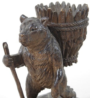 Lot 33 - A 19th century Black Forest carved wooden...