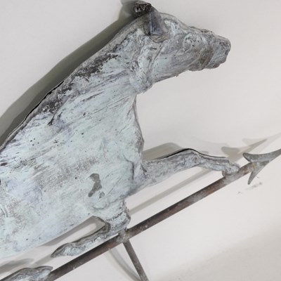 Lot 37 - A metal weather vane, in the form of a horse,...