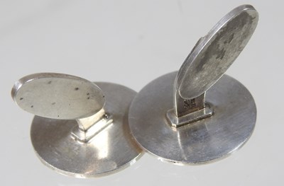 Lot 46 - A pair of Georg Jensen silver cufflinks, of...