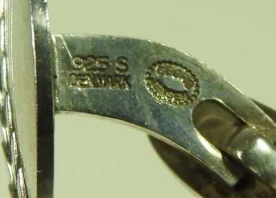 Lot 46 - A pair of Georg Jensen silver cufflinks, of...