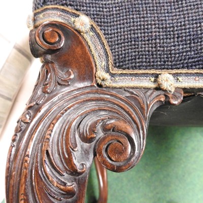 Lot 39 - A George III carved mahogany open armchair,...