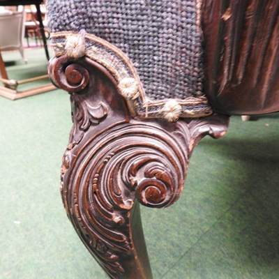 Lot 39 - A George III carved mahogany open armchair,...