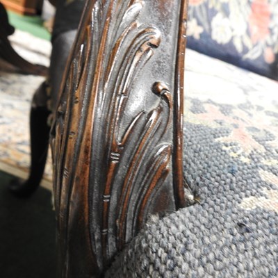 Lot 39 - A George III carved mahogany open armchair,...