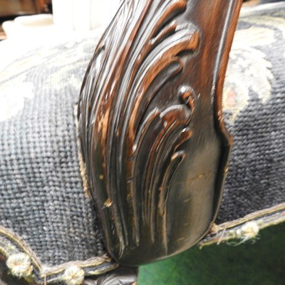 Lot 39 - A George III carved mahogany open armchair,...
