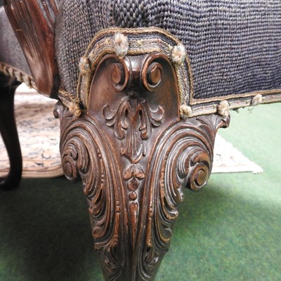 Lot 39 - A George III carved mahogany open armchair,...